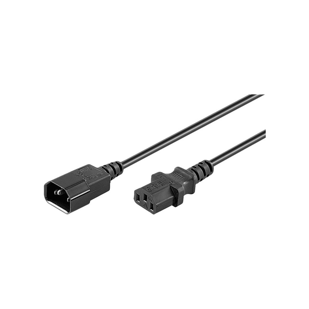 Produktbild för goobay - förlängningskabel för ström - IEC 60320 C14 till power IEC 60320 C13 - 3 m