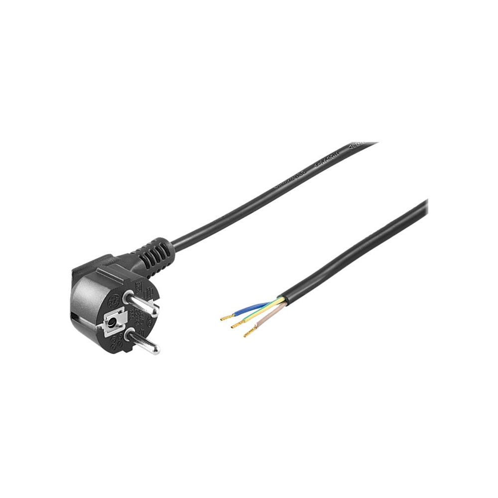 Produktbild för goobay - strömkabel - power CEE 7/7 till blank tråd - 3 m