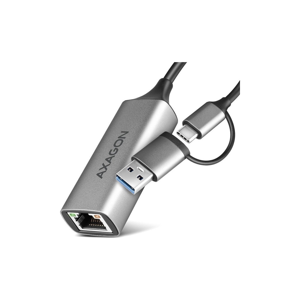 Produktbild för AXAGON ADE-TXCA - nätverksadapter - USB-C 3.2 Gen 1 / USB-A 3.2 Gen 1 - Gigabit Ethernet x 1