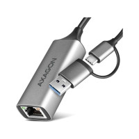 Produktbild för AXAGON ADE-TXCA - nätverksadapter - USB-C 3.2 Gen 1 / USB-A 3.2 Gen 1 - Gigabit Ethernet x 1