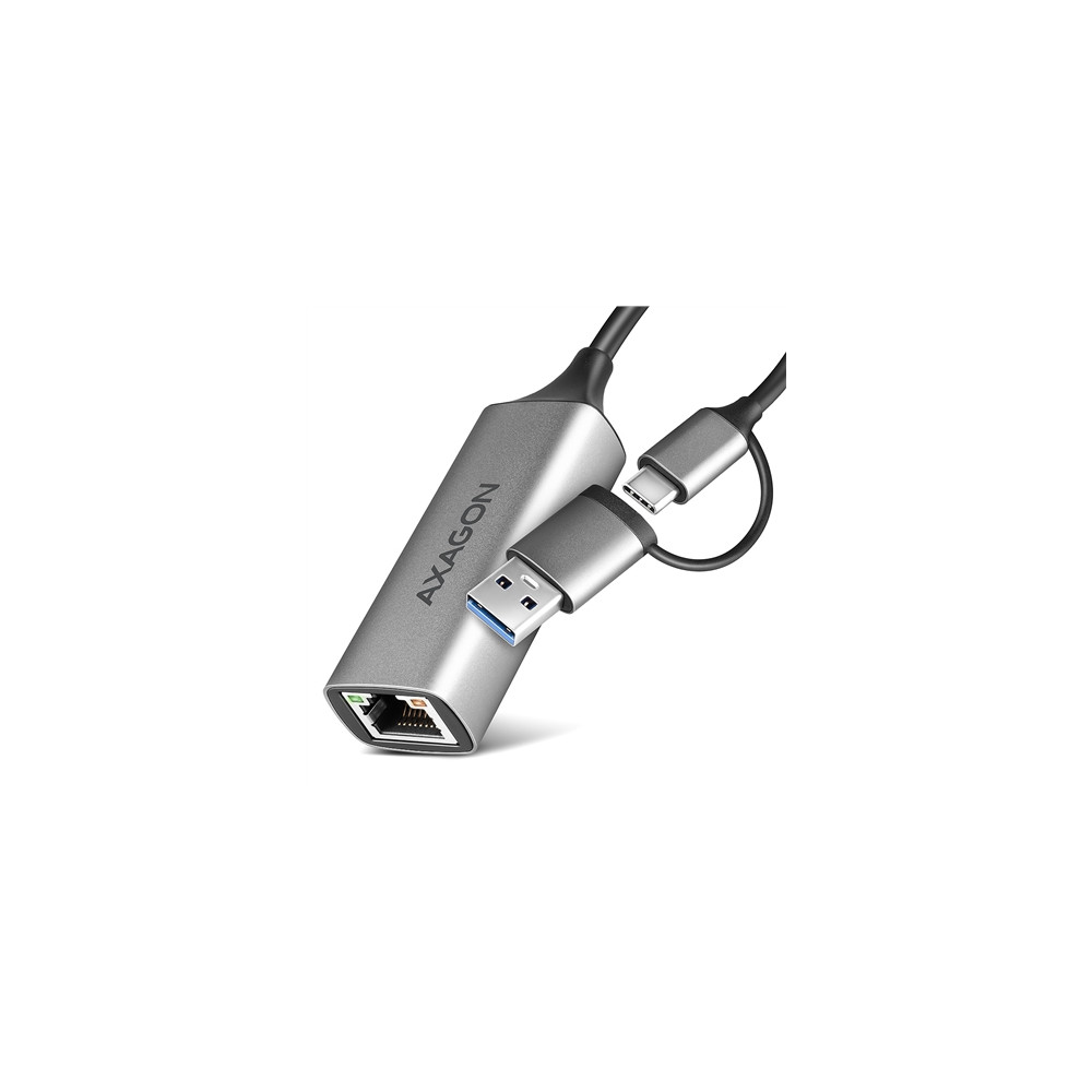 Produktbild för AXAGON ADE-TXCA - nätverksadapter - USB-C 3.2 Gen 1 / USB-A 3.2 Gen 1 - Gigabit Ethernet x 1