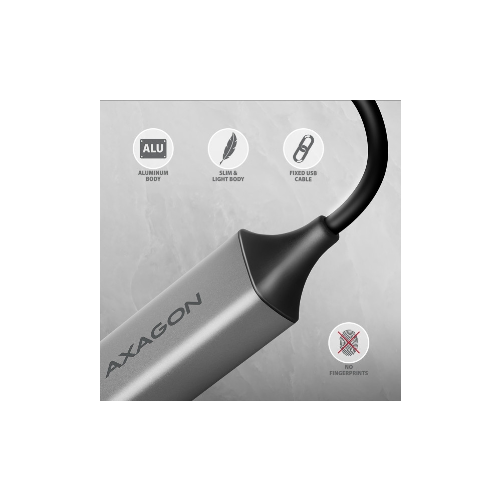 Produktbild för AXAGON ADE-TXCA - nätverksadapter - USB-C 3.2 Gen 1 / USB-A 3.2 Gen 1 - Gigabit Ethernet x 1