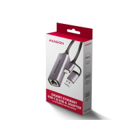 Produktbild för AXAGON ADE-TXCA - nätverksadapter - USB-C 3.2 Gen 1 / USB-A 3.2 Gen 1 - Gigabit Ethernet x 1