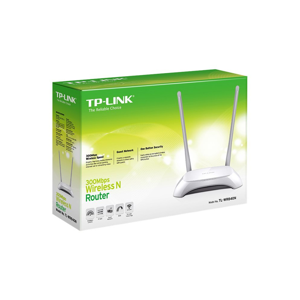Produktbild för TP-Link TL-WR840N - trådlös router - Wi-Fi - skrivbordsmodell