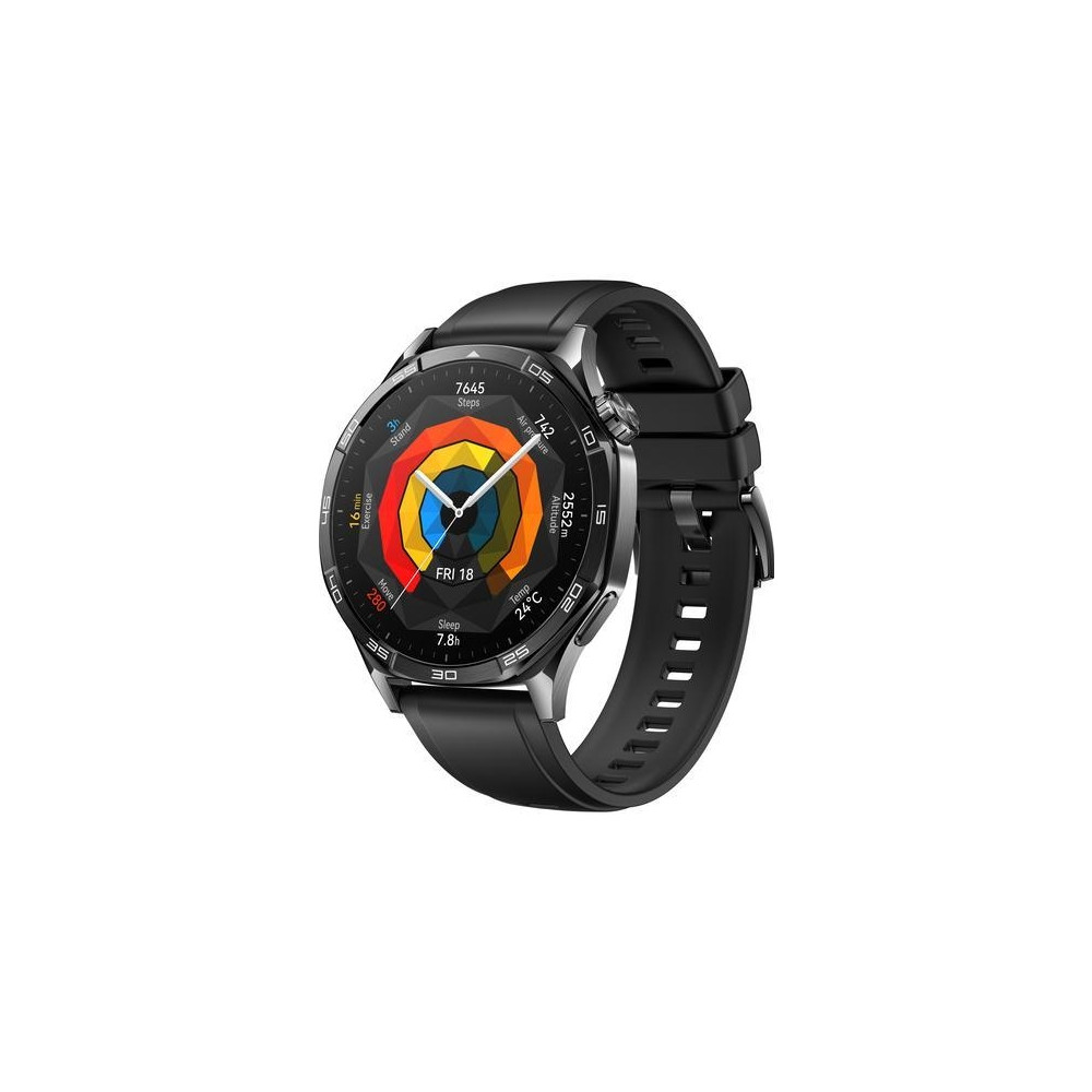 Produktbild för Huawei Watch GT 5 - rostfritt stål - smart klocka med rem - svart