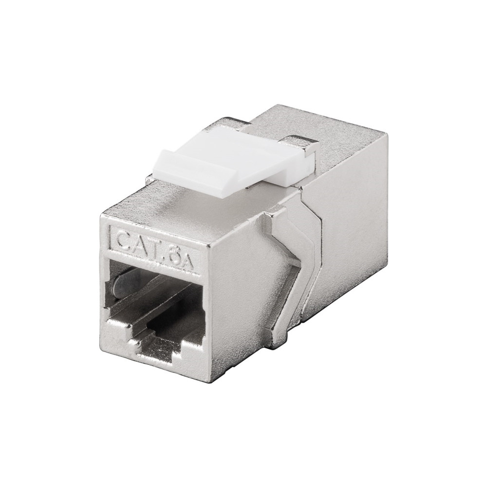 Produktbild för Goobay 90866, Platt, Metallisk, RJ-45, RJ-45, Honkoppling, 1...