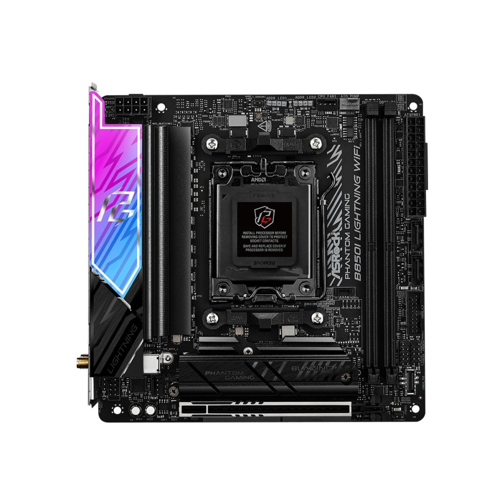 Produktbild för ASRock Phantom Gaming B850I LIGHTNING WIFI - moderkort - mini ITX - Socket AM5 - AMD B850