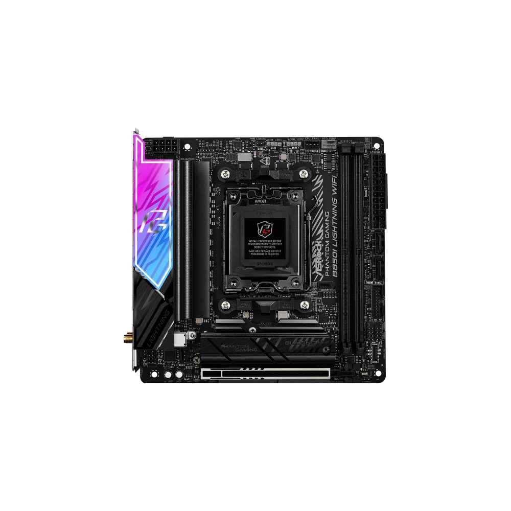 Produktbild för ASRock Phantom Gaming B850I LIGHTNING WIFI - moderkort - mini ITX - Socket AM5 - AMD B850