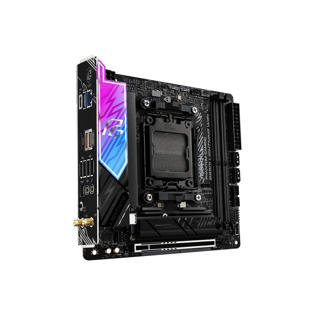 Produktbild för ASRock Phantom Gaming B850I LIGHTNING WIFI - moderkort - mini ITX - Socket AM5 - AMD B850