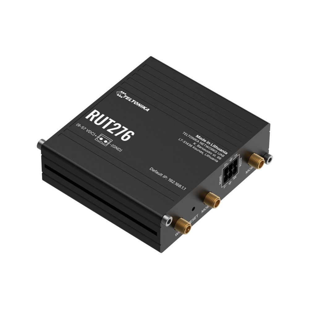 Produktbild för Teltonika RUT276 - trådlös router - WWAN - LTE, Wi-Fi - 5G, 4G - DIN-skenmonterbar, väggmonterbar, bordsmonterbar