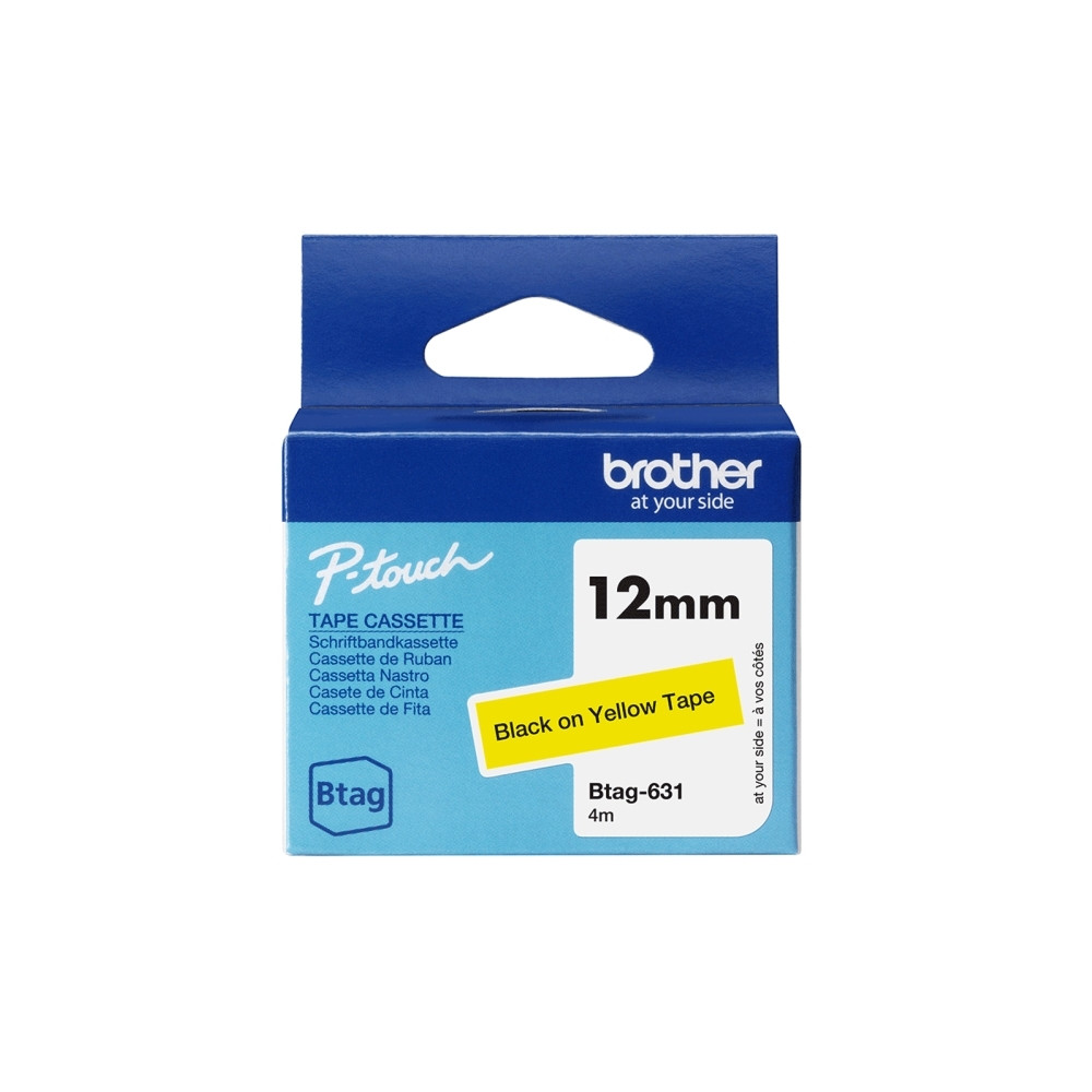 Produktbild för Brother BTAG-631 - etiketttejp - 1 kassett(er) - Rulle (1,2 cm x 4 m)
