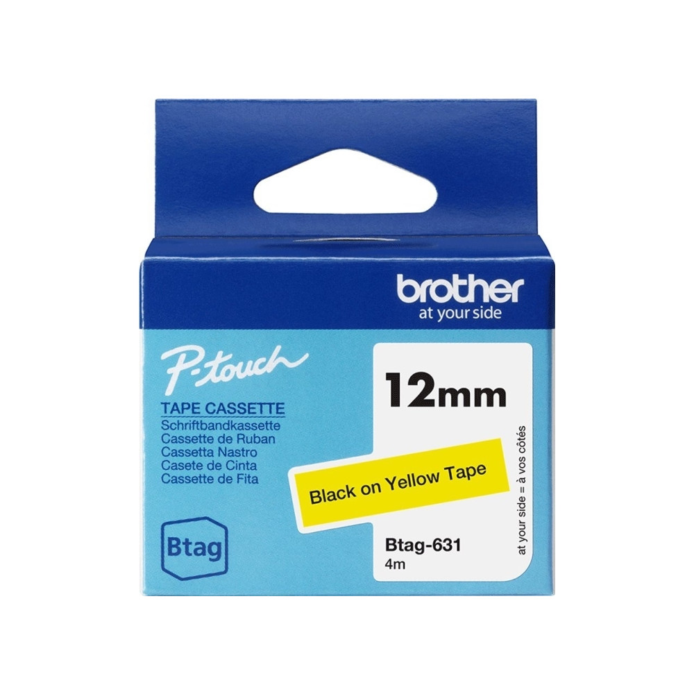 Produktbild för Brother BTAG-631 - etiketttejp - 1 kassett(er) - Rulle (1,2 cm x 4 m)