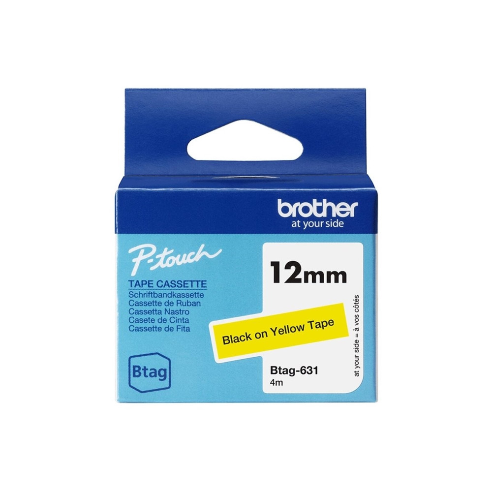 Produktbild för Brother BTAG-631 - etiketttejp - 1 kassett(er) - Rulle (1,2 cm x 4 m)