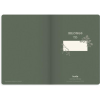 Produktbild för Ant.bok BURDE Deluxe A5 linj smooth grön