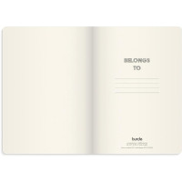 Produktbild för Ant.bok BURDE Deluxe A5 linj smooth beig