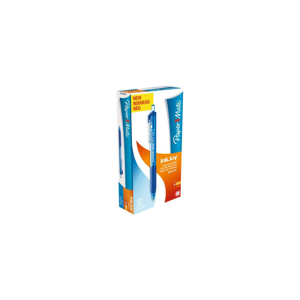 Produktbild för Paper Mate InkJoy 300 RT - kulspetspenna - blå (paket om 12)