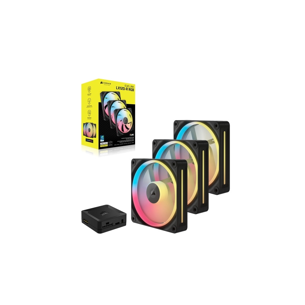 Produktbild för CORSAIR iCUE Link LX120-R RGB - lådfläkt - omkastat blad