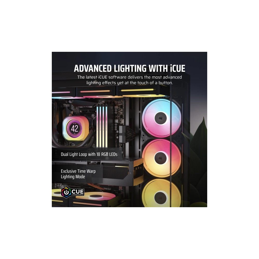 Produktbild för CORSAIR iCUE Link LX120-R RGB - lådfläkt - omkastat blad