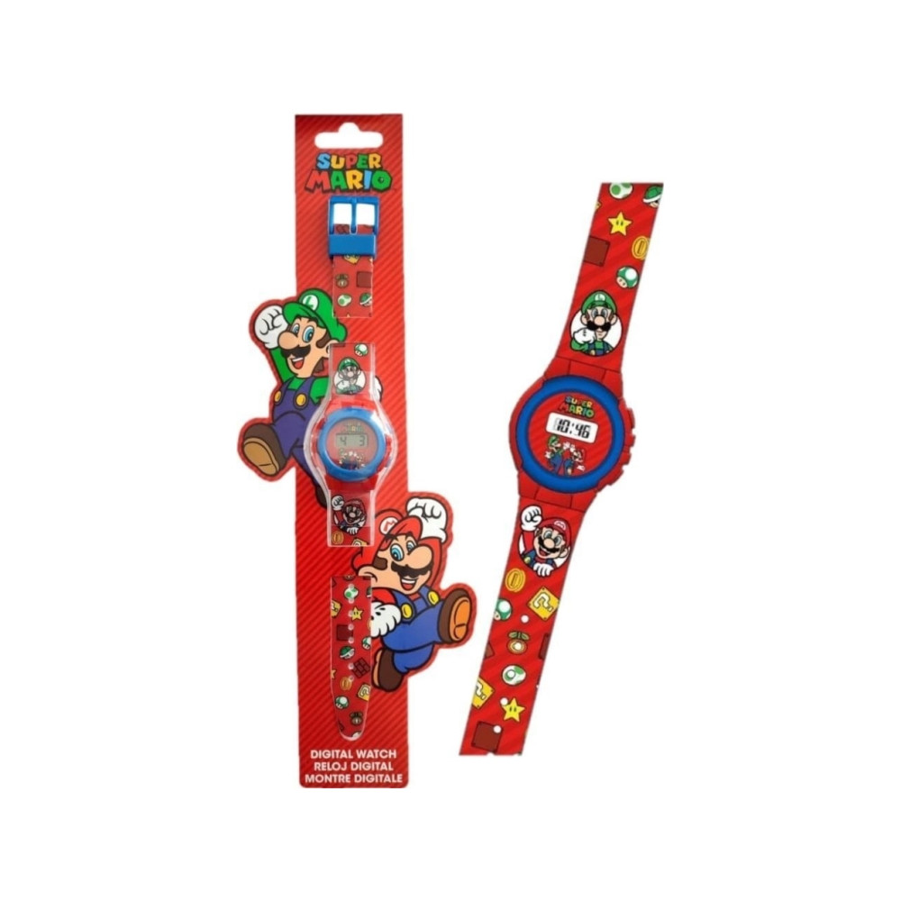 Produktbild för KE02 ECO digital klocka (utan plastförpackning) Super Mario...