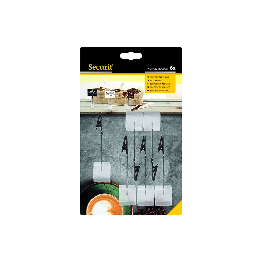 Produktbild för Securit TAG-HLD-AC, Transparent, Plast, 247 mm, 150 mm, 2,8...
