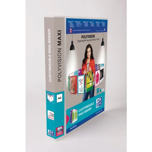 Vision ELBA Polyvision Maxi Maxivision - presentationsringpärm - för A3 Maxi - kapacitet: 240 ark - transparent