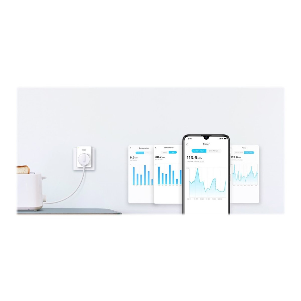 Produktbild för Tapo P110 V1.6 - smart kontakt - energiövervakning - 802.11b/g/n