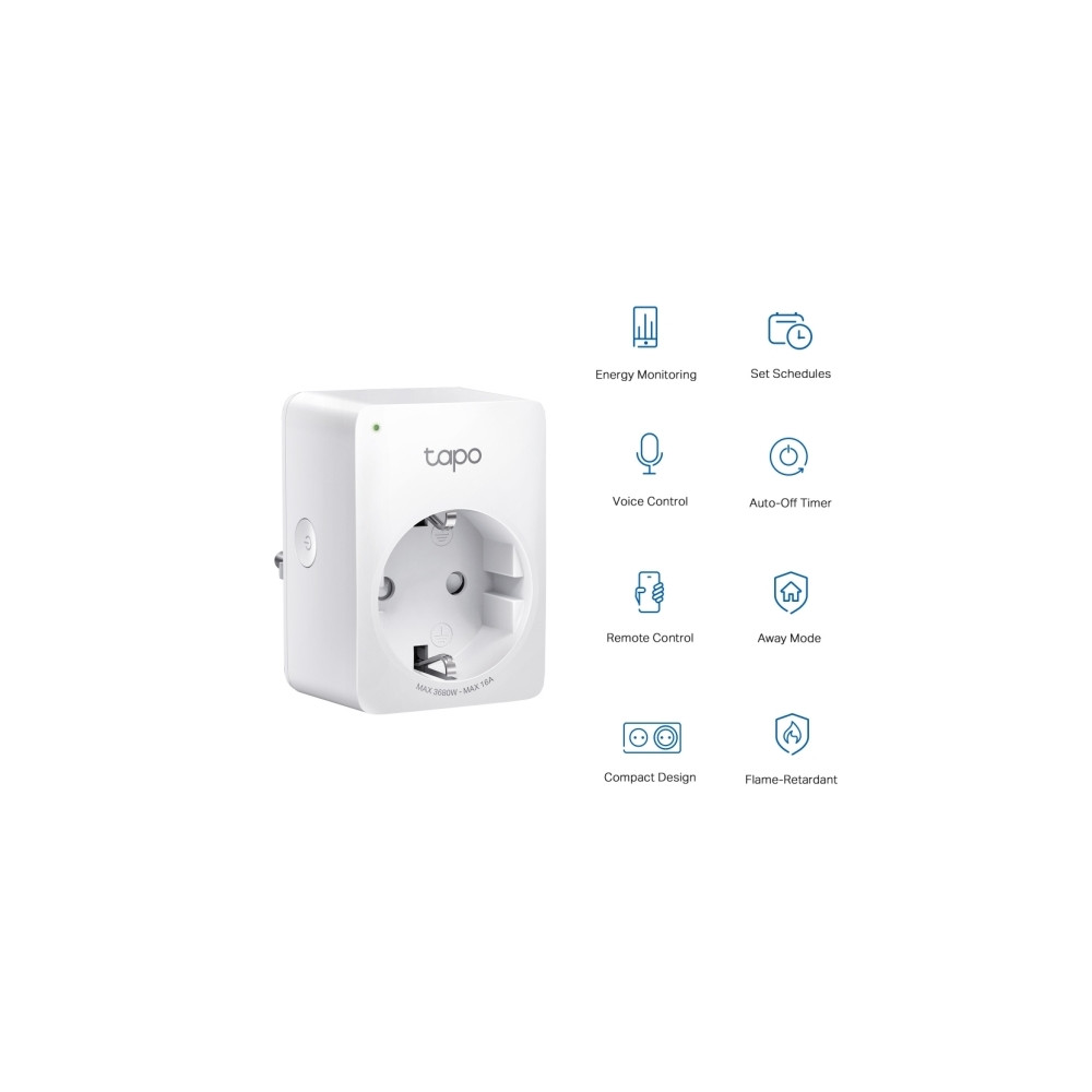 Produktbild för Tapo P110 V1.6 - smart kontakt - energiövervakning - 802.11b/g/n
