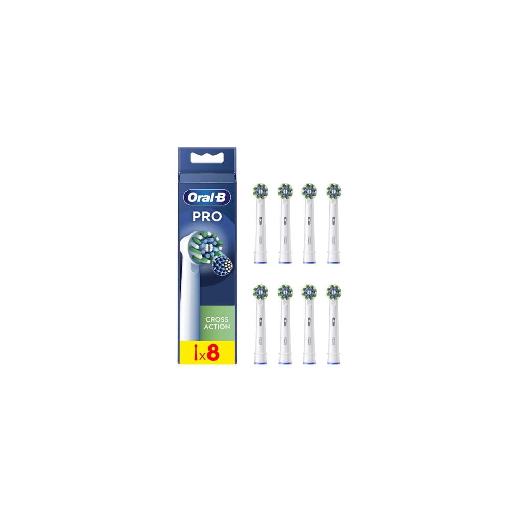 Produktbild för Oral-B borsthuvud till eltandborste CrossAction 8 st EB50-8...