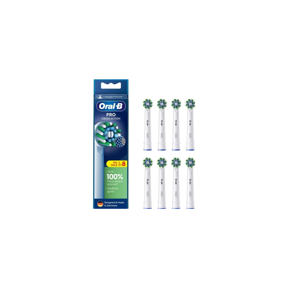 Produktbild för Oral-B borsthuvud till eltandborste CrossAction 8 st EB50-8...