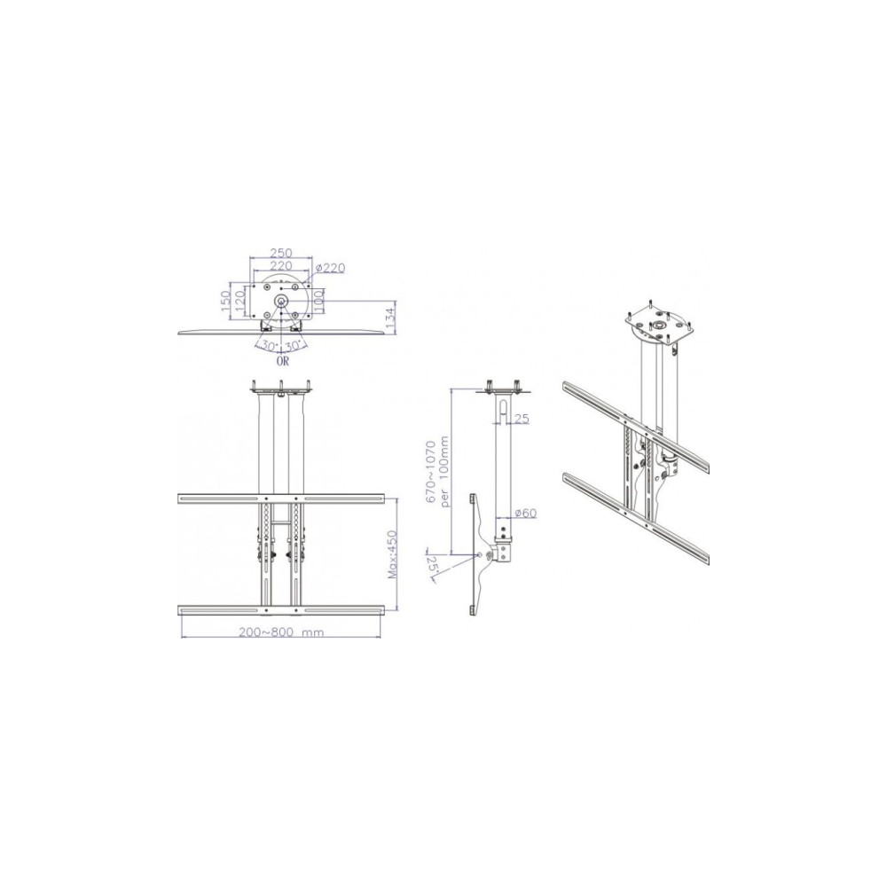 Produktbild för Neomounts PLASMA-C100 fäste - fullständig rörelse - för platt panel - silver