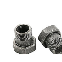 Produktbild för Grundfos unionssats 1 1/2" löpnippel x 1 1/4" muffnippel för...