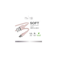 Produktbild för PURO PUUSBCICONROSE, 1,5 m, USB A, USB C, USB 3.2 Gen 1 (3.1...