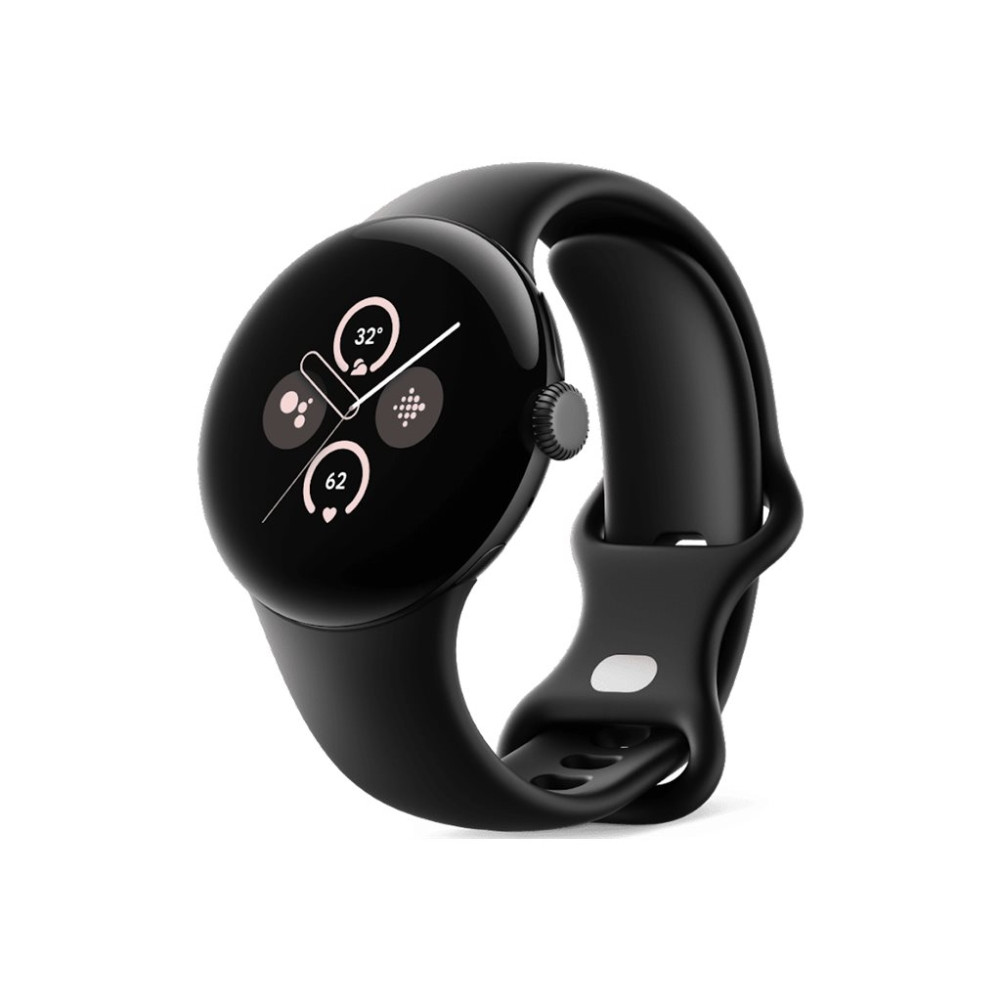 Produktbild för Google Pixel Watch 2 - mattsvart aluminium - smart klocka med aktivt band - obsidian - 32 GB