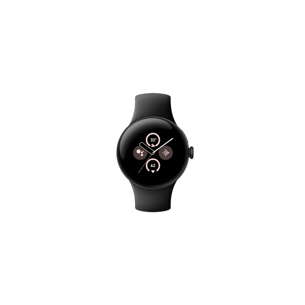 Produktbild för Google Pixel Watch 2 - mattsvart aluminium - smart klocka med aktivt band - obsidian - 32 GB