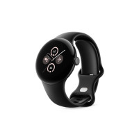 Produktbild för Google Pixel Watch 2 - mattsvart aluminium - smart klocka med aktivt band - obsidian - 32 GB