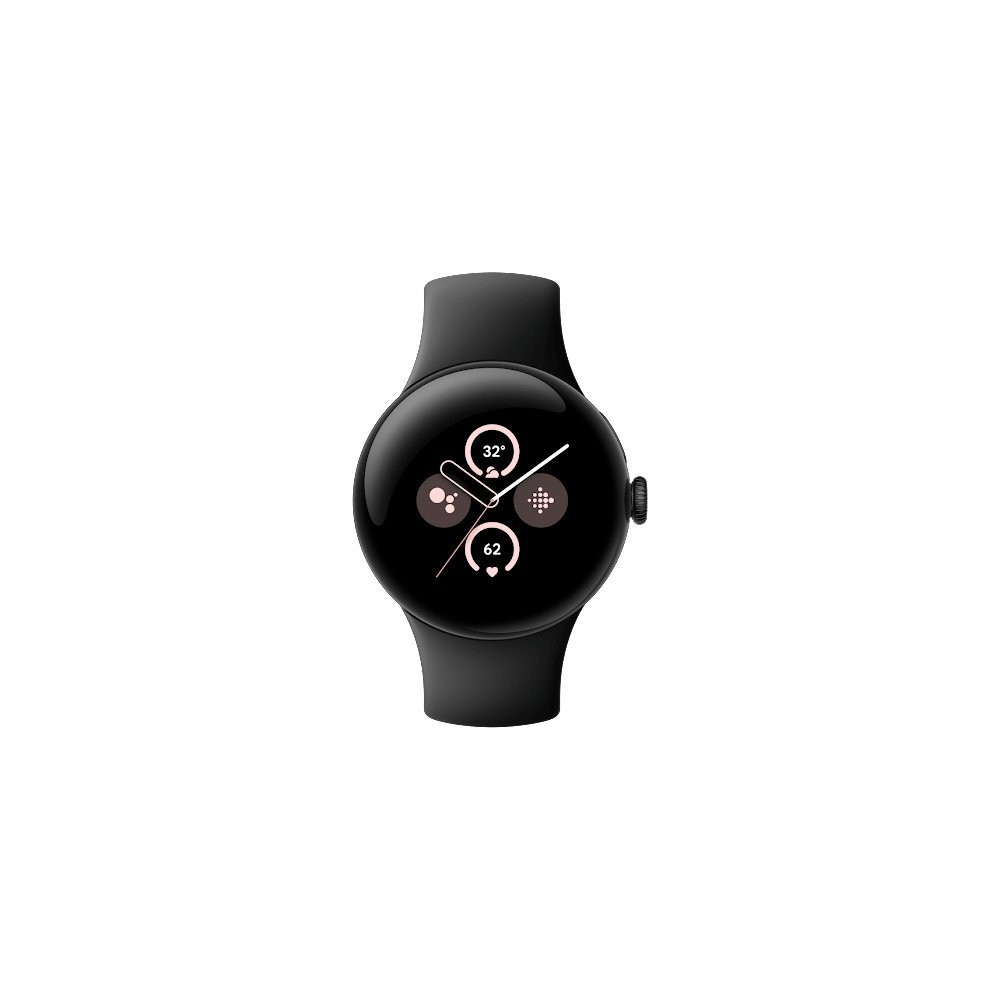 Produktbild för Google Pixel Watch 2 - mattsvart aluminium - smart klocka med aktivt band - obsidian - 32 GB