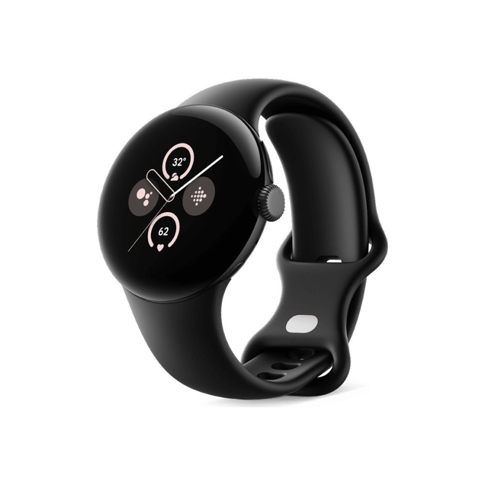 Produktbild för Google Pixel Watch 2 - mattsvart aluminium - smart klocka med aktivt band - obsidian - 32 GB