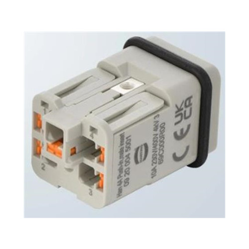 Harting HARTING insticksinsats HAN 3 A PUSH-IN 4-pol + J, klämminsat...