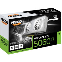 Produktbild för Inno3D GeForce RTX 5060 Ti 8GB TWIN X2 OC - grafikkort - GeForce RTX 5060 Ti - 8 GB - vit