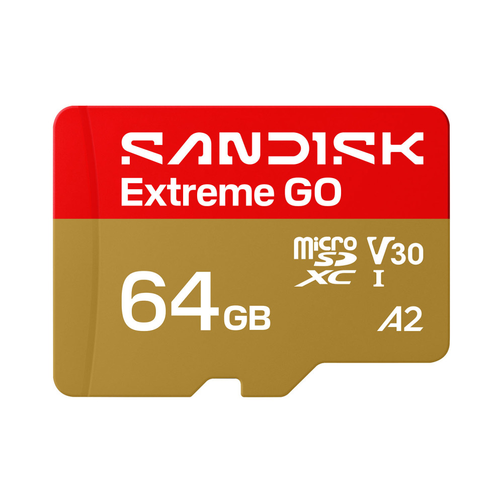 Produktbild för MicroSD Extreme GO 64GB 170/80MB/s C10 UHS U3 V30 A1
