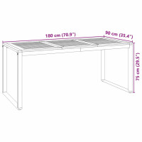 Produktbild för Trädgårdsmöbelset 7 pcs Svart och Brunt konstrotting