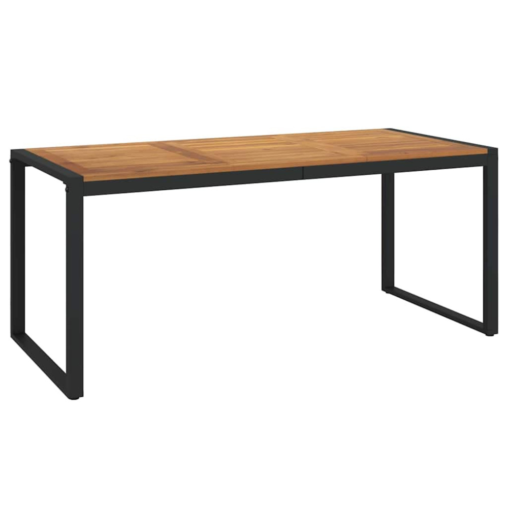 Produktbild för Trädgårdsmöbelset 7 pcs Svart och Brunt konstrotting