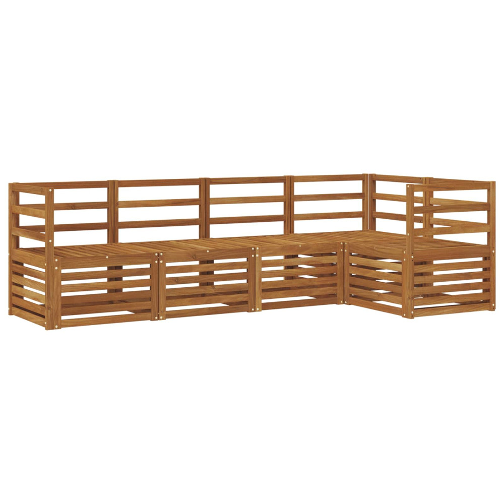 Produktbild för Sektionsoffgrupp 5 pcs Naturfärg Massivt Akaciaträ