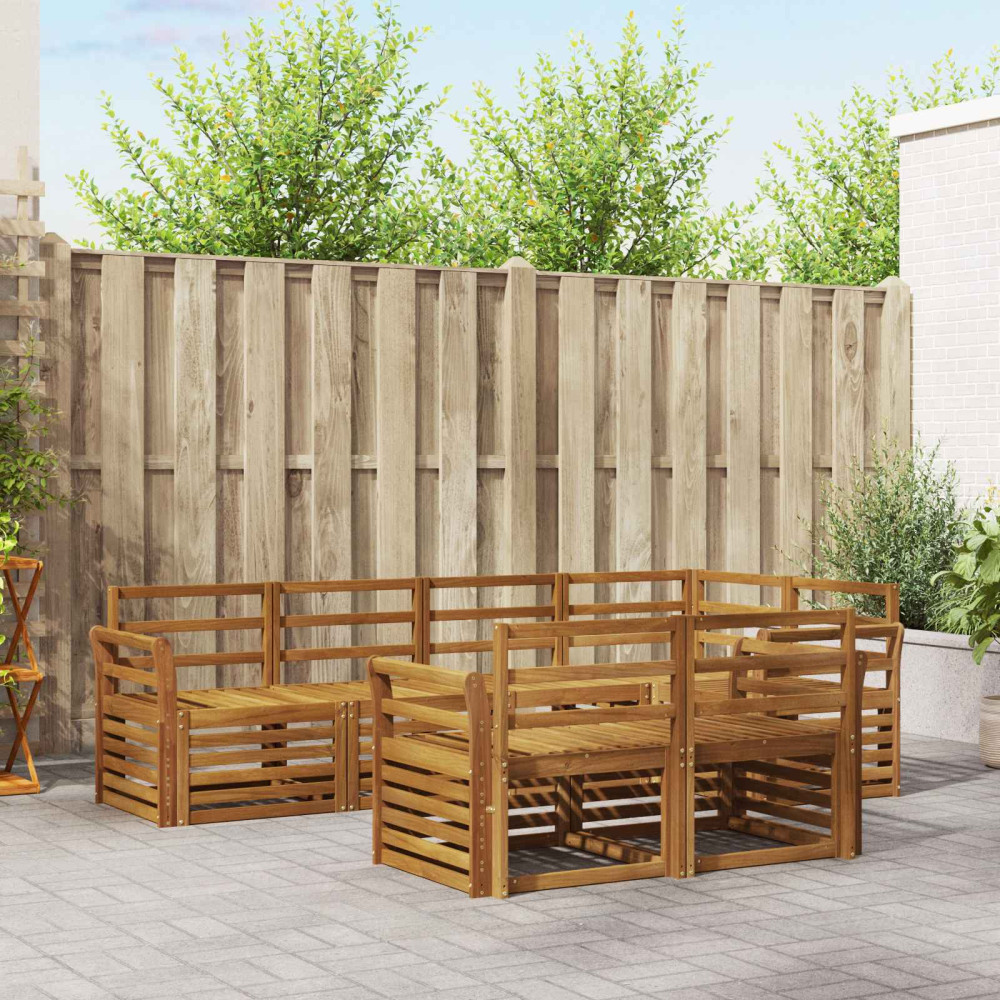 Produktbild för Sektionsoffgrupp 7 pcs Naturfärg