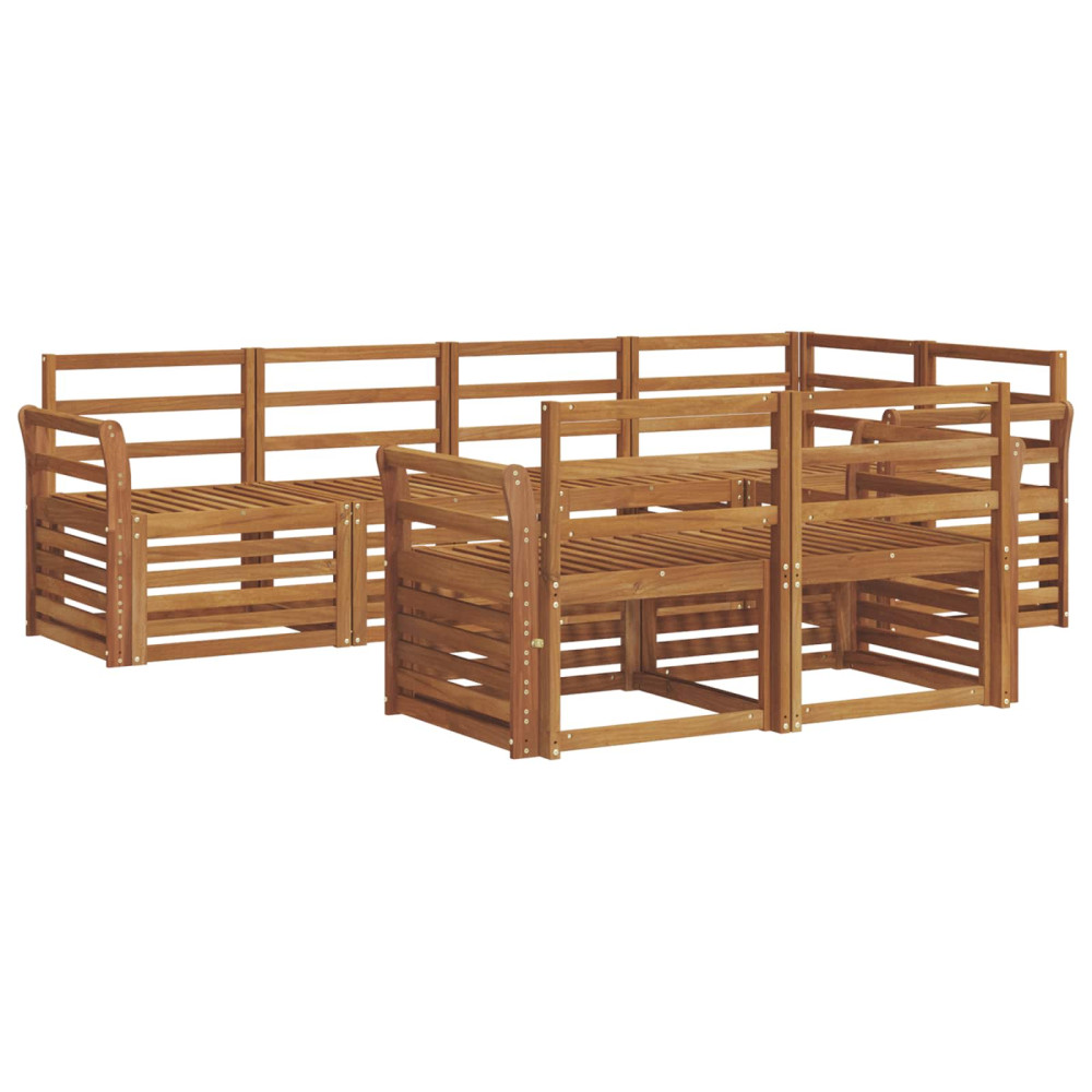 Produktbild för Sektionsoffgrupp 7 pcs Naturfärg