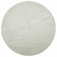 Produktbild för Områdesmattor Rund PALMERAS Grön Ø 120 CM Polyester