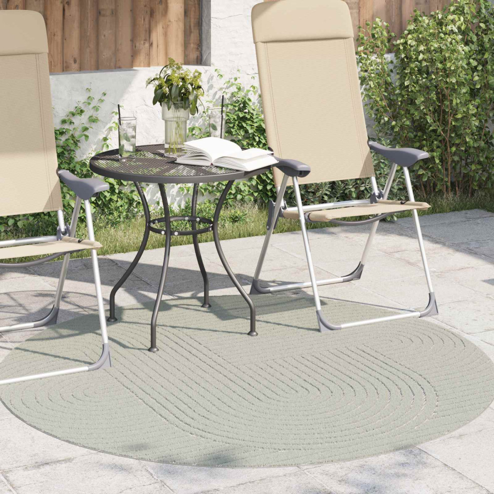 Produktbild för Områdesmattor Rund PALMERAS Grön Ø 120 CM Polyester