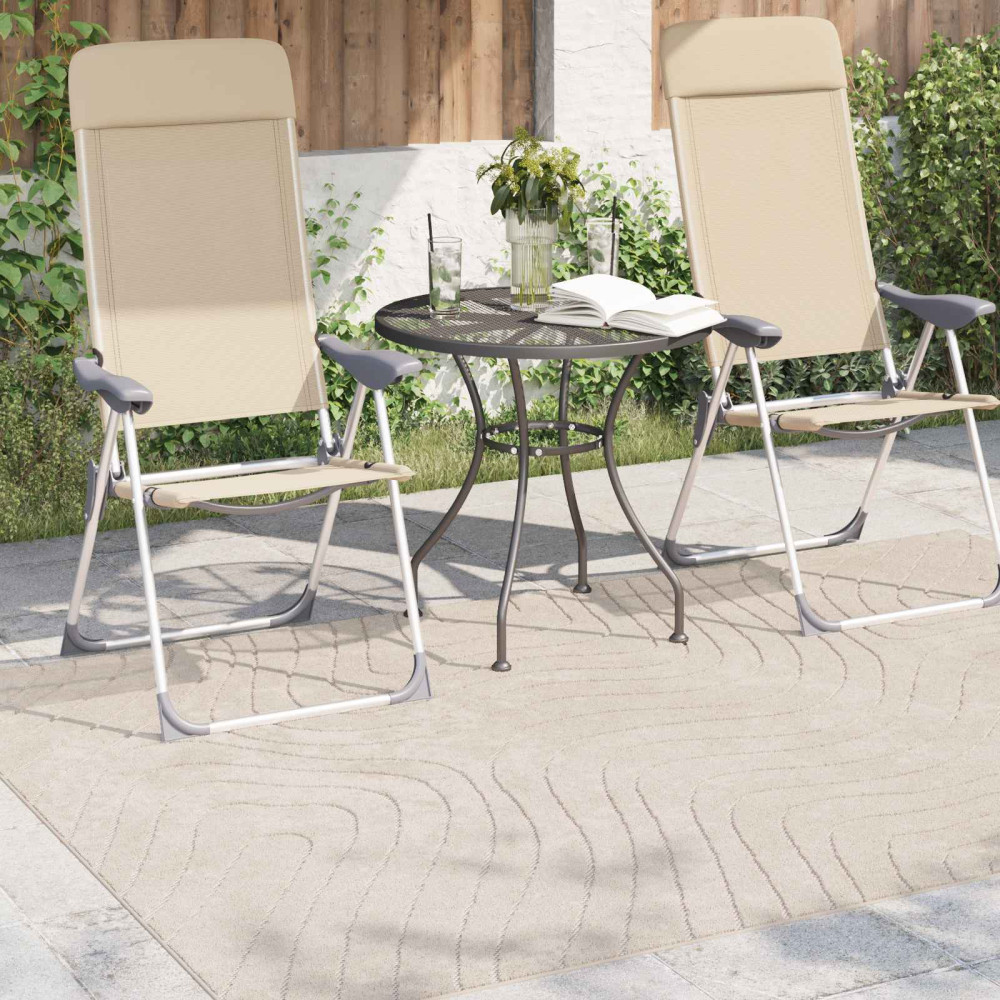 Produktbild för Områdesmattor Rektangulär PALMERAS Beige 140 x 200 cm Polyester