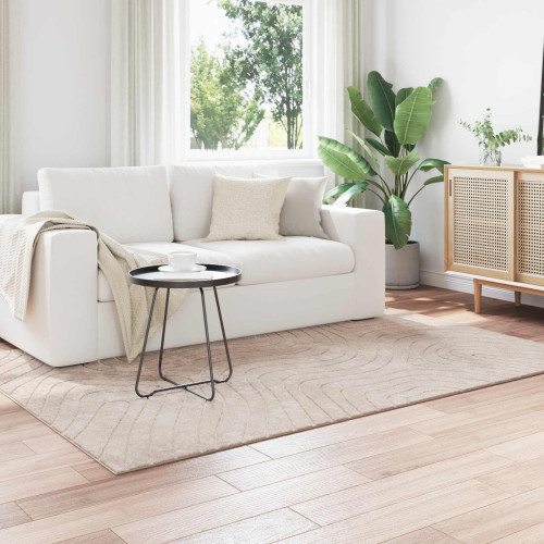 vidaXL Områdesmattor Rektangulär PALMERAS Beige 160 x 230 cm Polyester