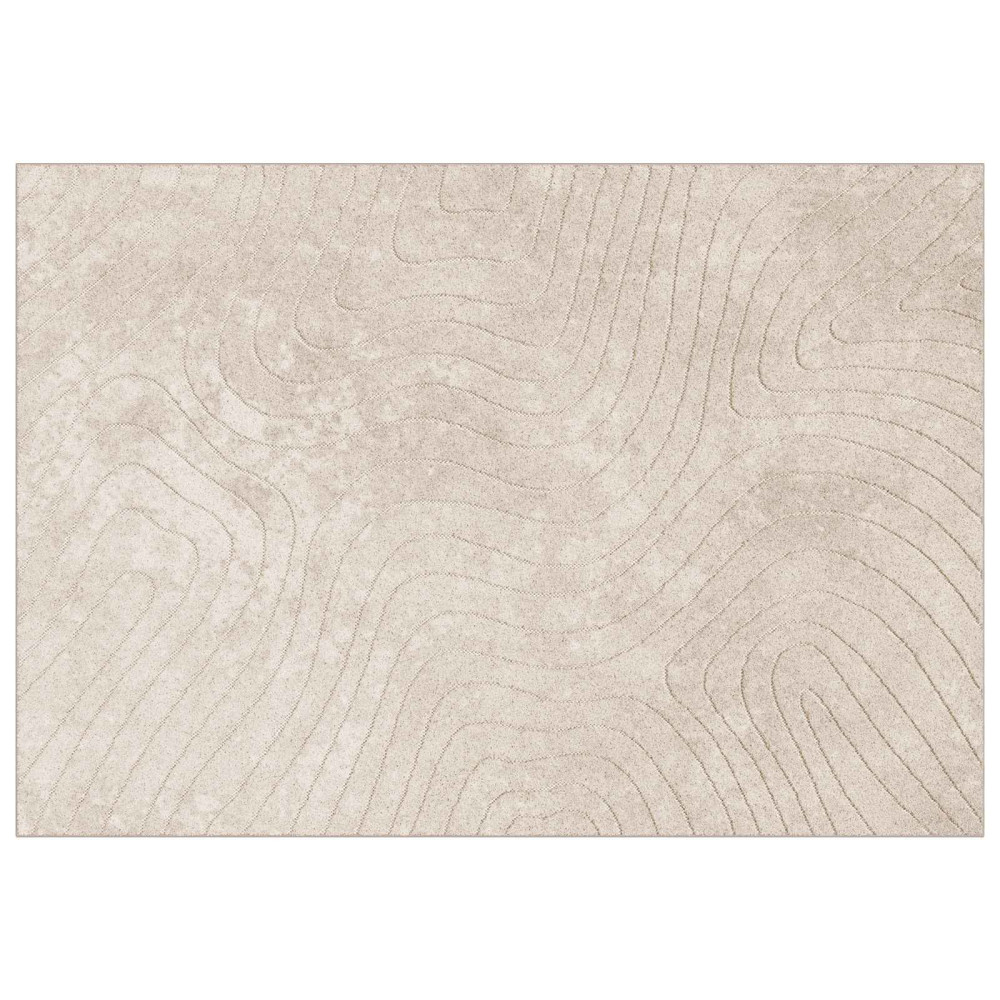 Produktbild för Områdesmattor Rektangulär PALMERAS Beige 160 x 230 cm Polyester